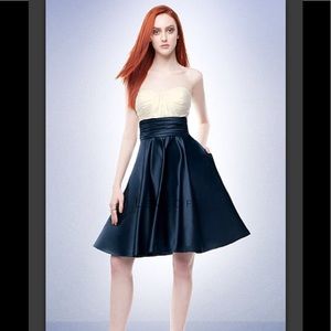 NWT Bill Levkoff Two Tone Short Satin Dress 6